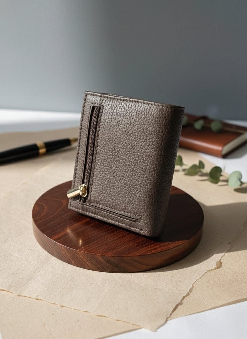 back view with zipper coin pocket