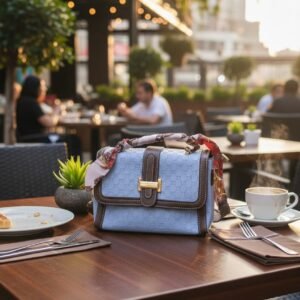 Curated by DT: The Azure Scarf-Wrap Flap Bag